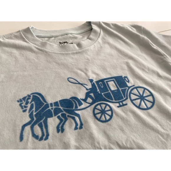 NWT Coach Signature T-Shirt Baby Blue (Small) 1054 - Picture 8 of 13